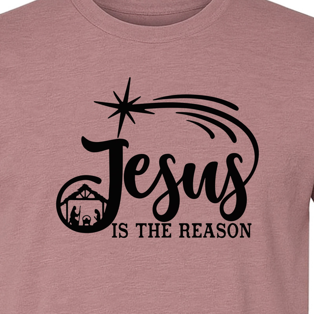 Jesus Is The Reason Christmas T-Shirt, Christian Nativity Star Faith Holiday Gift