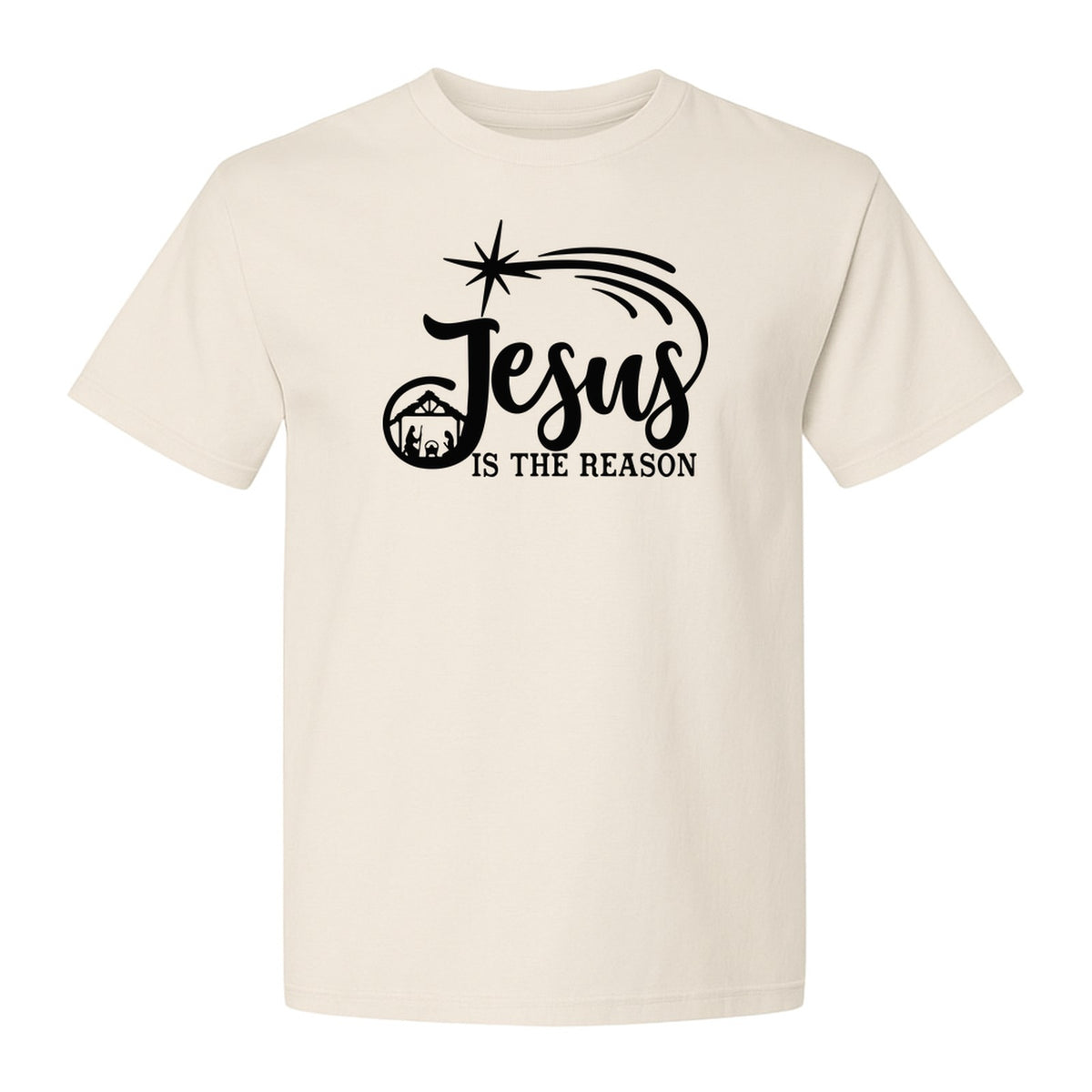 Jesus Is The Reason Christmas T-Shirt, Christian Nativity Star Faith Holiday Gift