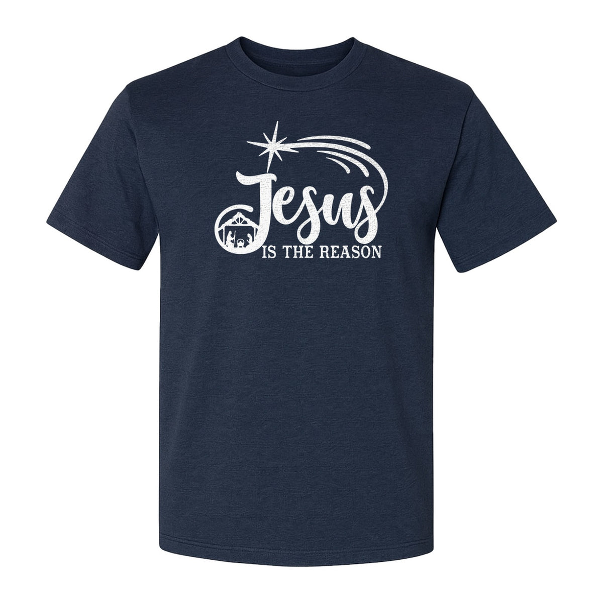 Jesus Is The Reason Christmas T-Shirt, Christian Nativity Star Faith Holiday Gift
