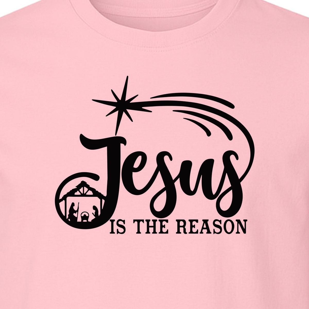 Jesus Is The Reason Christmas T-Shirt, Christian Nativity Star Faith Holiday Gift