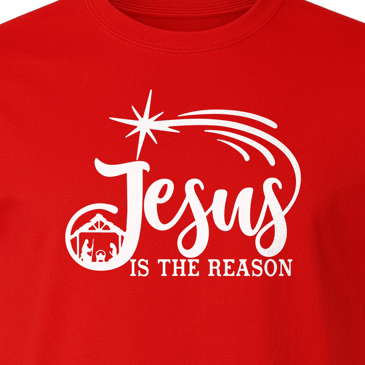 Jesus Is The Reason Christmas T-Shirt, Christian Nativity Star Faith Holiday Gift