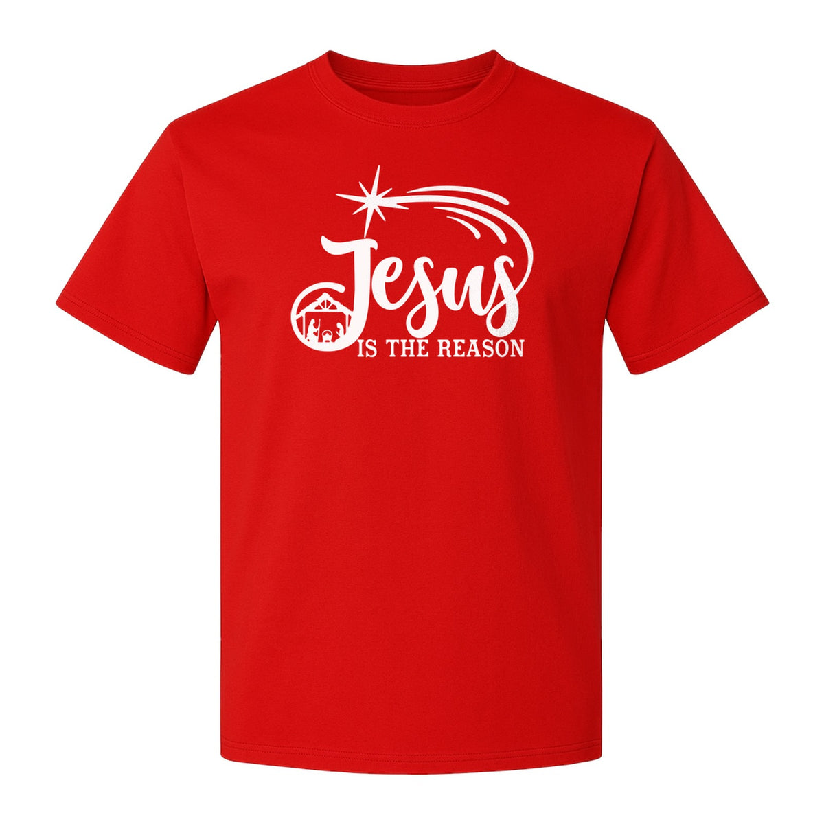 Jesus Is The Reason Christmas T-Shirt, Christian Nativity Star Faith Holiday Gift