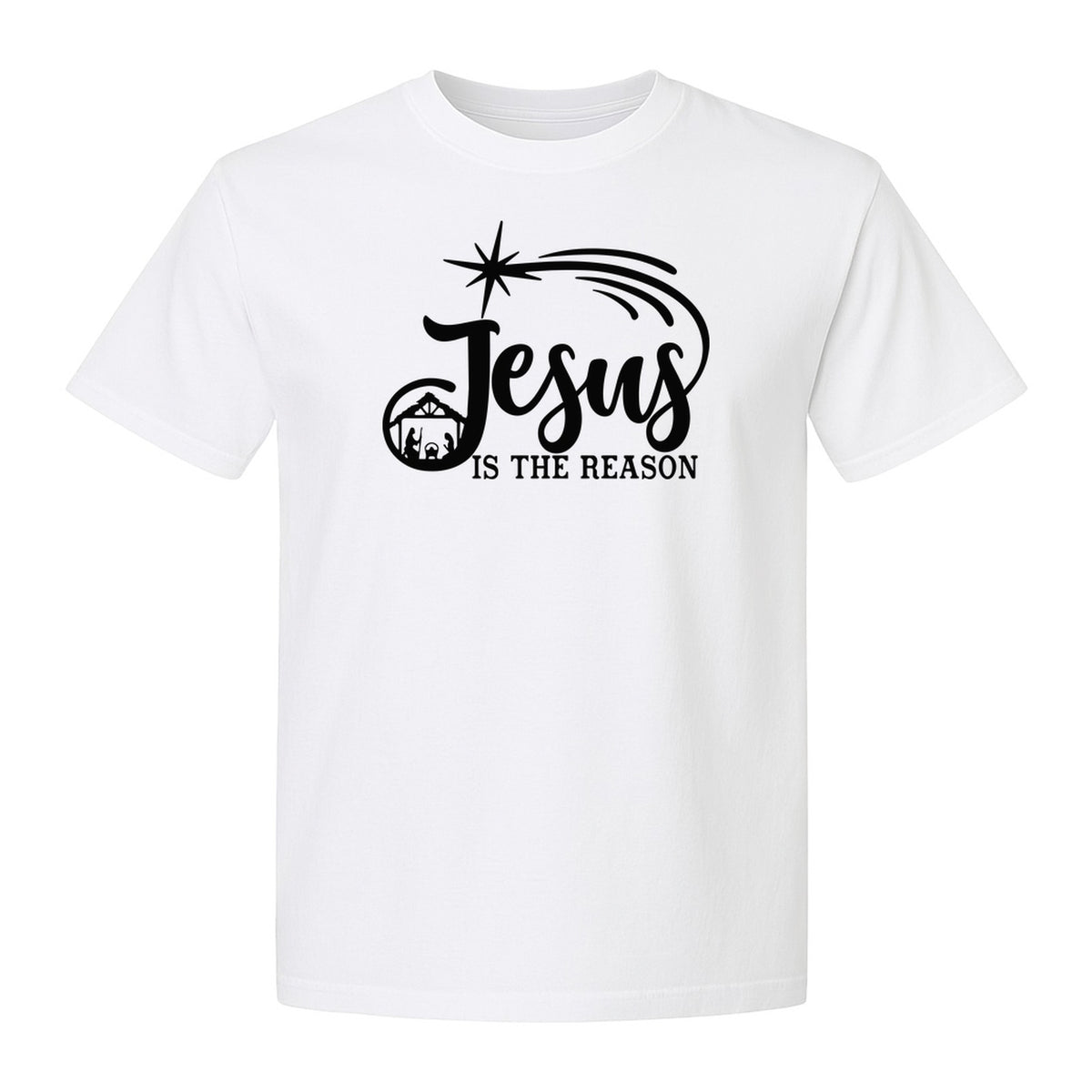 Jesus Is The Reason Christmas T-Shirt, Christian Nativity Star Faith Holiday Gift