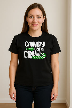 Christmas T-Shirt, Candy Cane Crew Graphic for Matching Family Holiday Parties