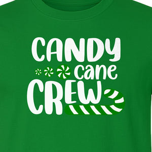 Christmas T-Shirt, Candy Cane Crew Graphic for Matching Family Holiday Parties