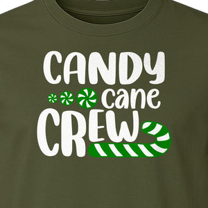 Christmas T-Shirt, Candy Cane Crew Graphic for Matching Family Holiday Parties