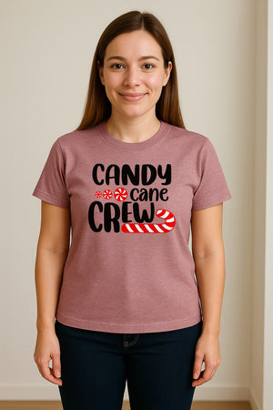 Christmas T-Shirt, Candy Cane Crew Graphic for Matching Family Holiday Parties