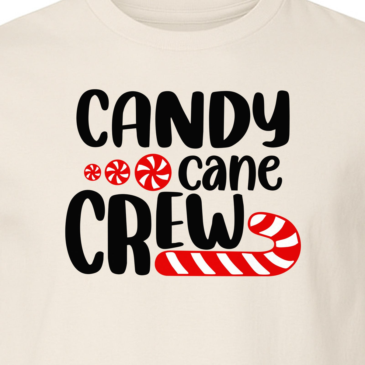 Christmas T-Shirt, Candy Cane Crew Graphic for Matching Family Holiday Parties