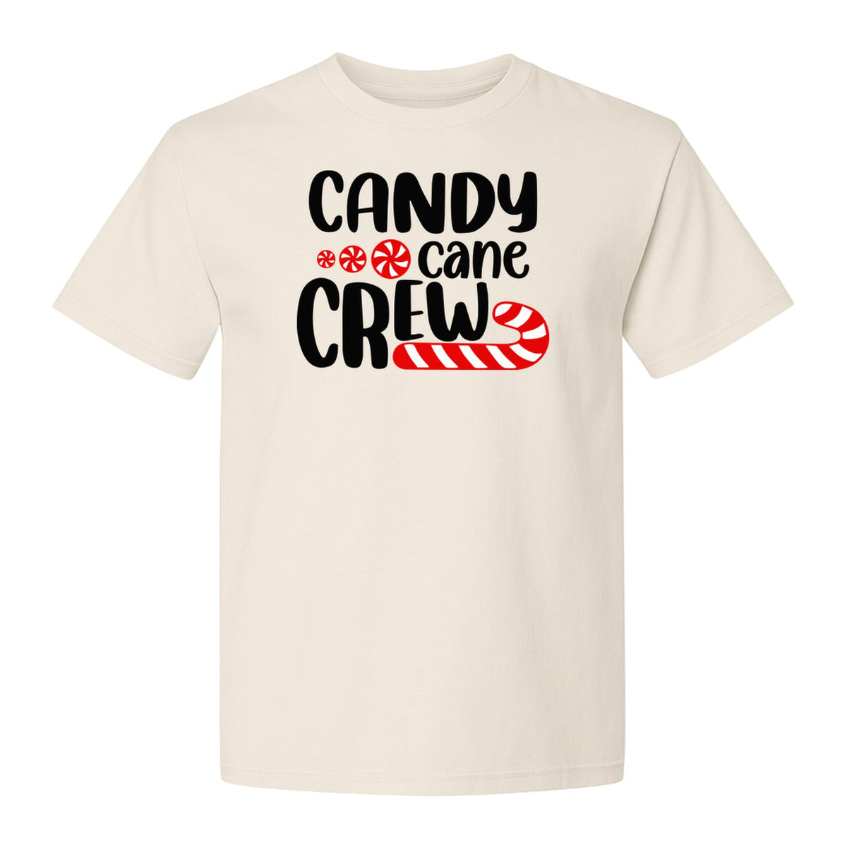 Christmas T-Shirt, Candy Cane Crew Graphic for Matching Family Holiday Parties