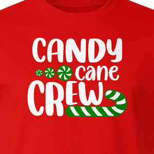 Christmas T-Shirt, Candy Cane Crew Graphic for Matching Family Holiday Parties