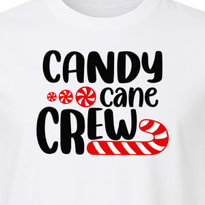 Christmas T-Shirt, Candy Cane Crew Graphic for Matching Family Holiday Parties