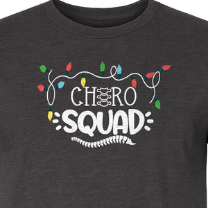 Chiropractor Christmas T-Shirt, Chiro Squad Spine and Holiday Lights Graphic for Chiropractic Teams