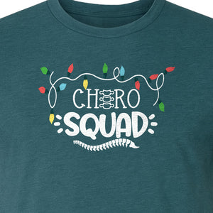 Chiropractor Christmas T-Shirt, Chiro Squad Spine and Holiday Lights Graphic for Chiropractic Teams