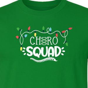Chiropractor Christmas T-Shirt, Chiro Squad Spine and Holiday Lights Graphic for Chiropractic Teams