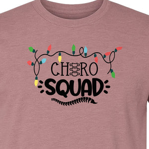 Chiropractor Christmas T-Shirt, Chiro Squad Spine and Holiday Lights Graphic for Chiropractic Teams