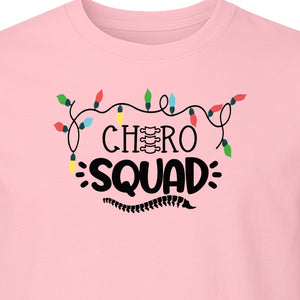 Chiropractor Christmas T-Shirt, Chiro Squad Spine and Holiday Lights Graphic for Chiropractic Teams
