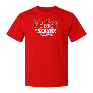 Chiropractor Christmas T-Shirt, Chiro Squad Spine and Holiday Lights Graphic for Chiropractic Teams