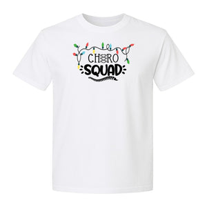 Chiropractor Christmas T-Shirt, Chiro Squad Spine and Holiday Lights Graphic for Chiropractic Teams