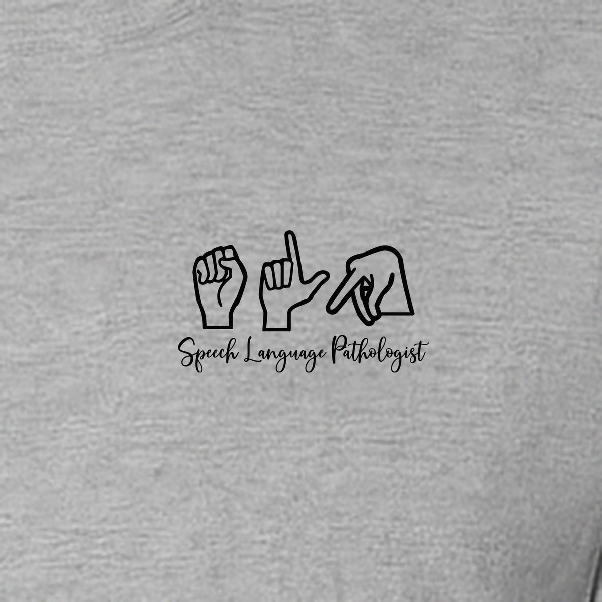 Speech Language Pathologist T-Shirt, ASL Hand Sign Pocket Design for SLP Professionals