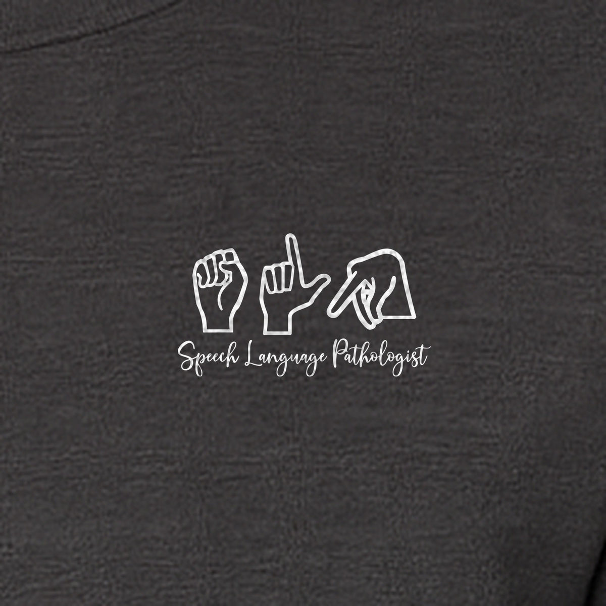 Speech Language Pathologist T-Shirt, ASL Hand Sign Pocket Design for SLP Professionals