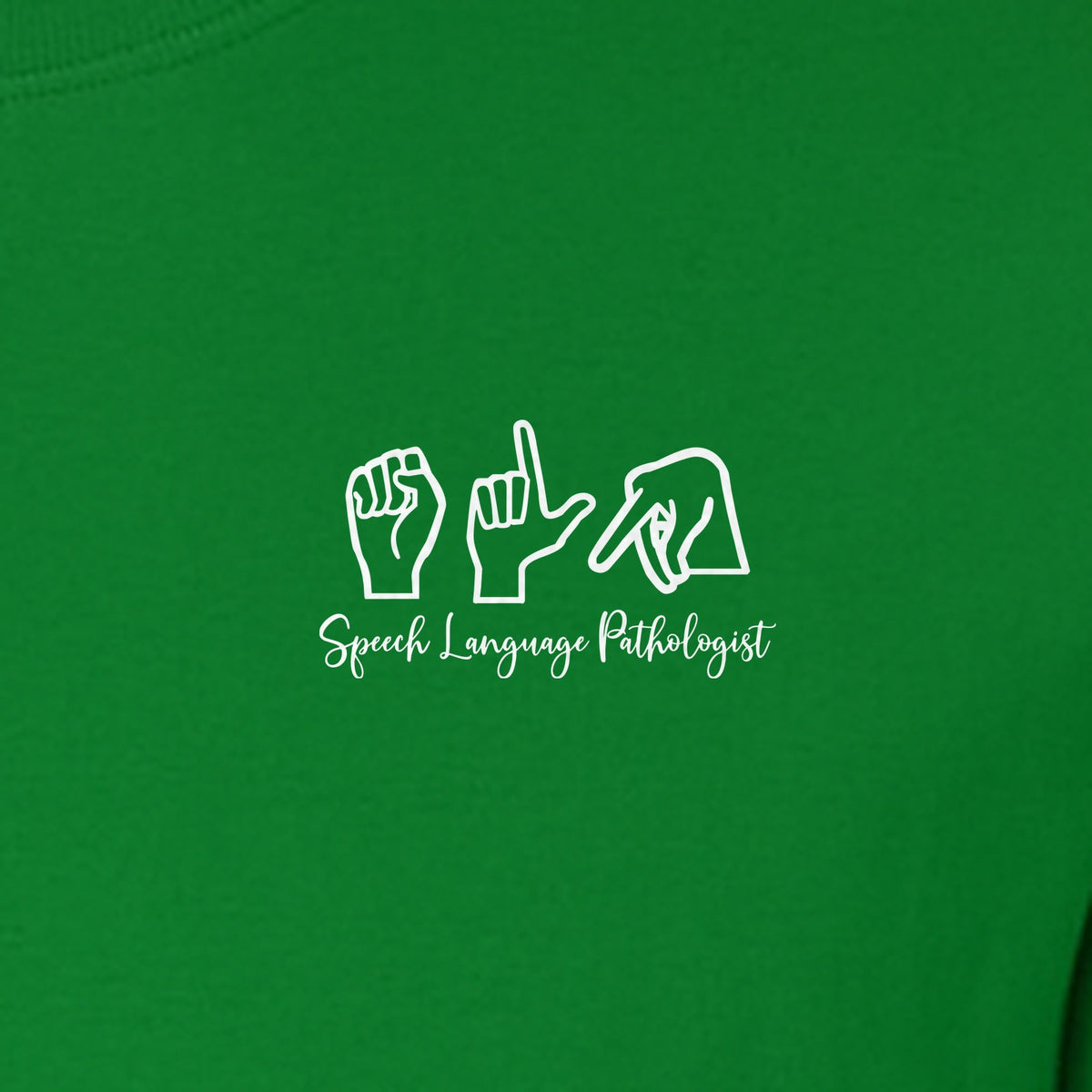 Speech Language Pathologist T-Shirt, ASL Hand Sign Pocket Design for SLP Professionals