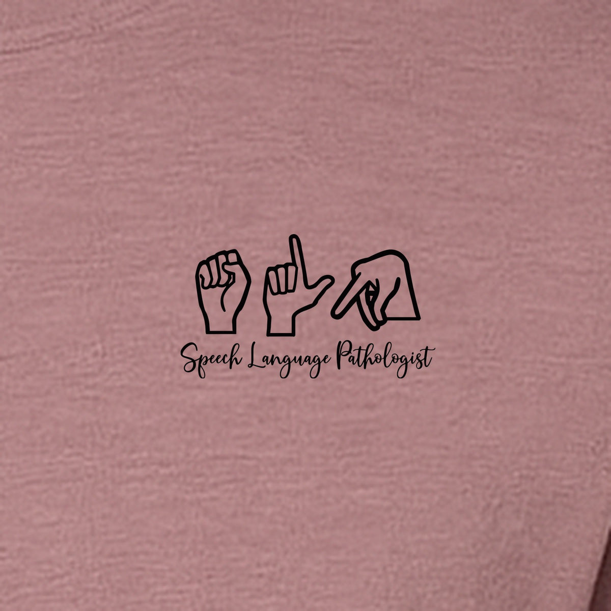 Speech Language Pathologist T-Shirt, ASL Hand Sign Pocket Design for SLP Professionals