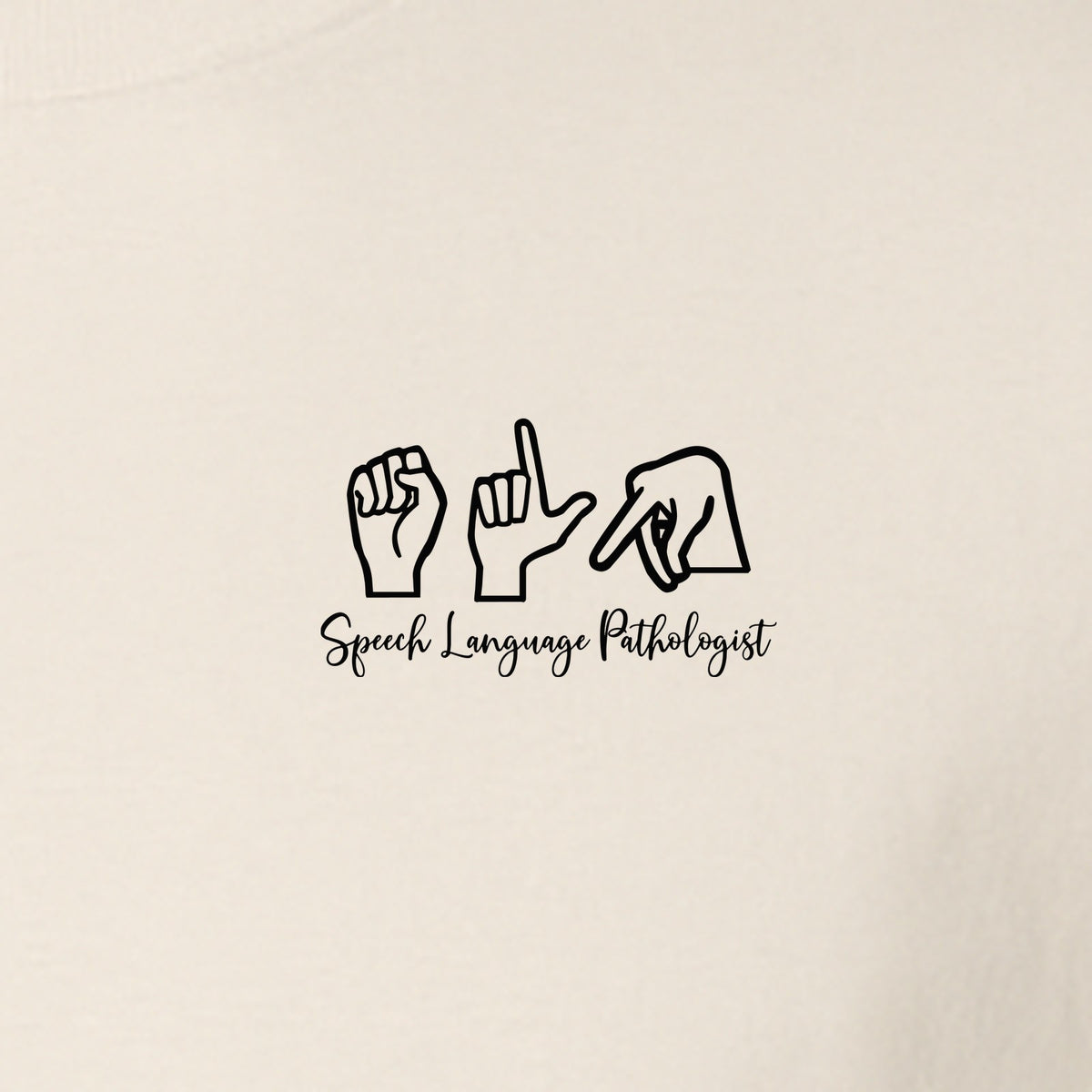 Speech Language Pathologist T-Shirt, ASL Hand Sign Pocket Design for SLP Professionals