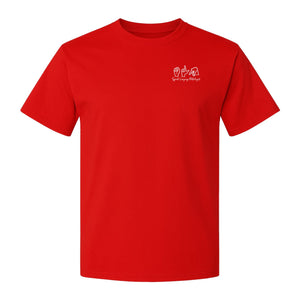 Speech Language Pathologist T-Shirt, ASL Hand Sign Pocket Design for SLP Professionals