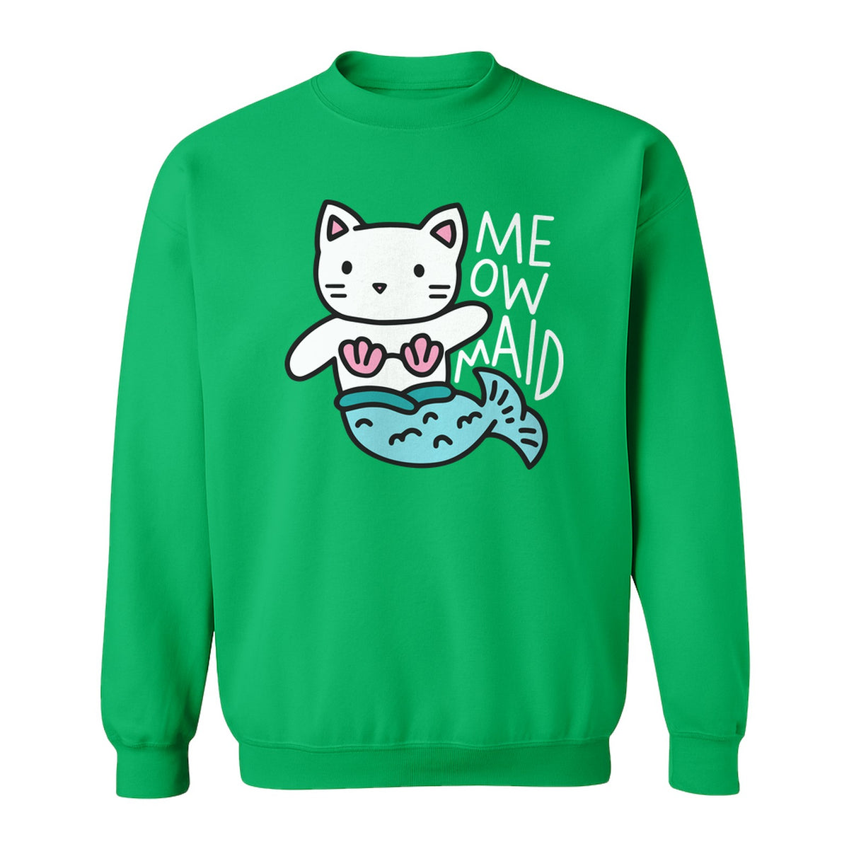 Cat Mermaid Sweatshirt, Meowmaid Graphic for Pet Lovers and Animal Fan Birthdays