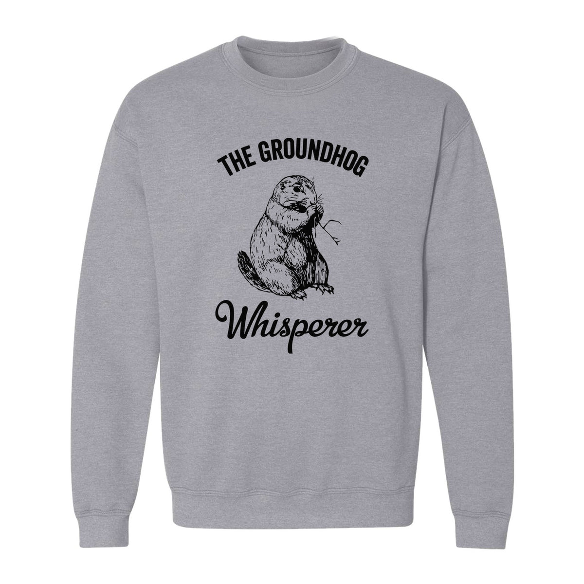Groundhog Whisperer Sweatshirt, Detailed Sketch Animal Lover Crewneck for Men and Women