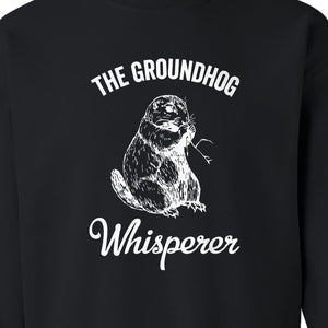 Groundhog Whisperer Sweatshirt, Detailed Sketch Animal Lover Crewneck for Men and Women