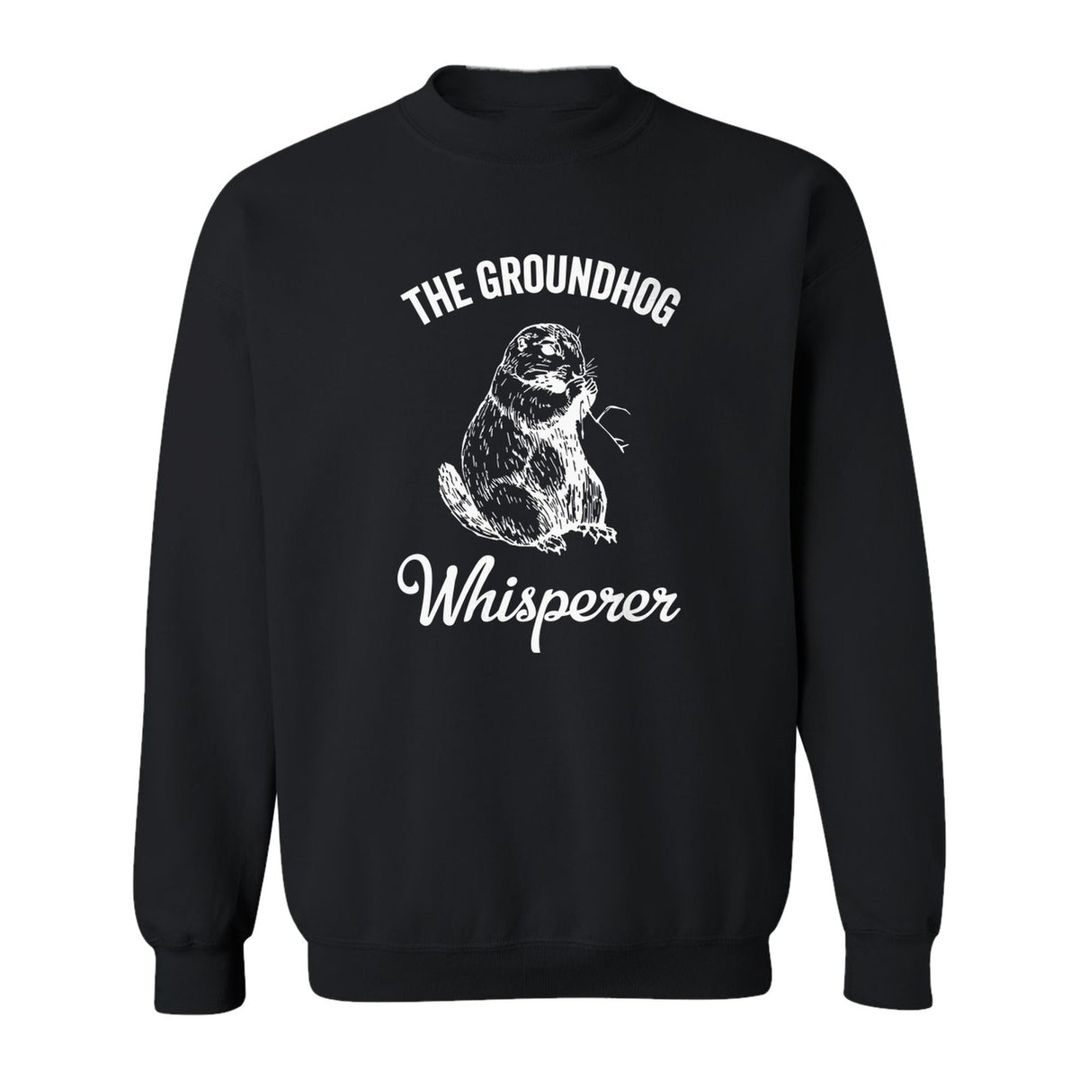 Groundhog Whisperer Sweatshirt, Detailed Sketch Animal Lover Crewneck for Men and Women