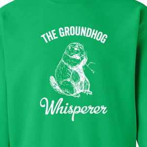 Groundhog Whisperer Sweatshirt, Detailed Sketch Animal Lover Crewneck for Men and Women