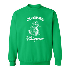 Groundhog Whisperer Sweatshirt, Detailed Sketch Animal Lover Crewneck for Men and Women