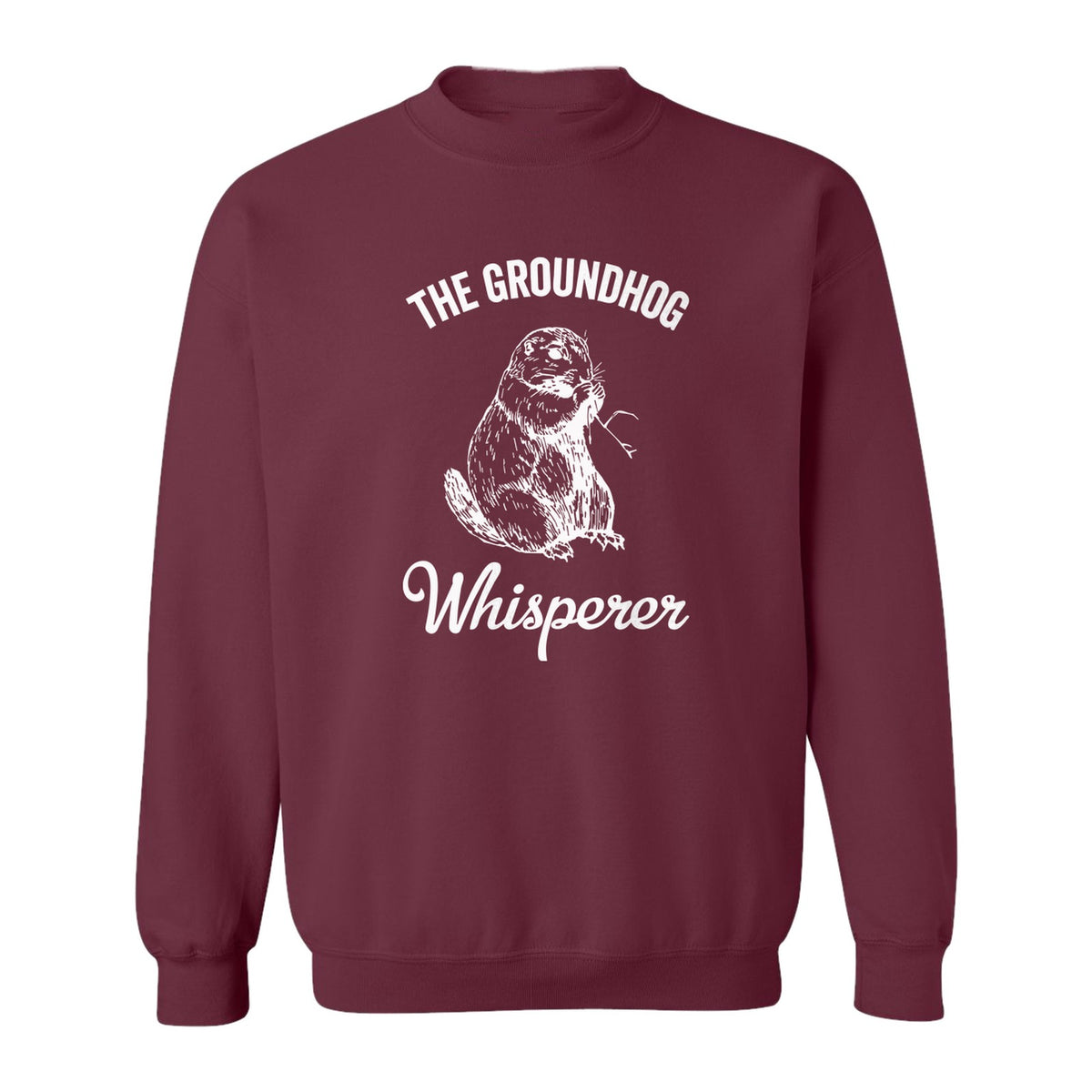 Groundhog Whisperer Sweatshirt, Detailed Sketch Animal Lover Crewneck for Men and Women