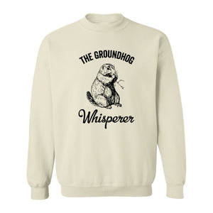 Groundhog Whisperer Sweatshirt, Detailed Sketch Animal Lover Crewneck for Men and Women
