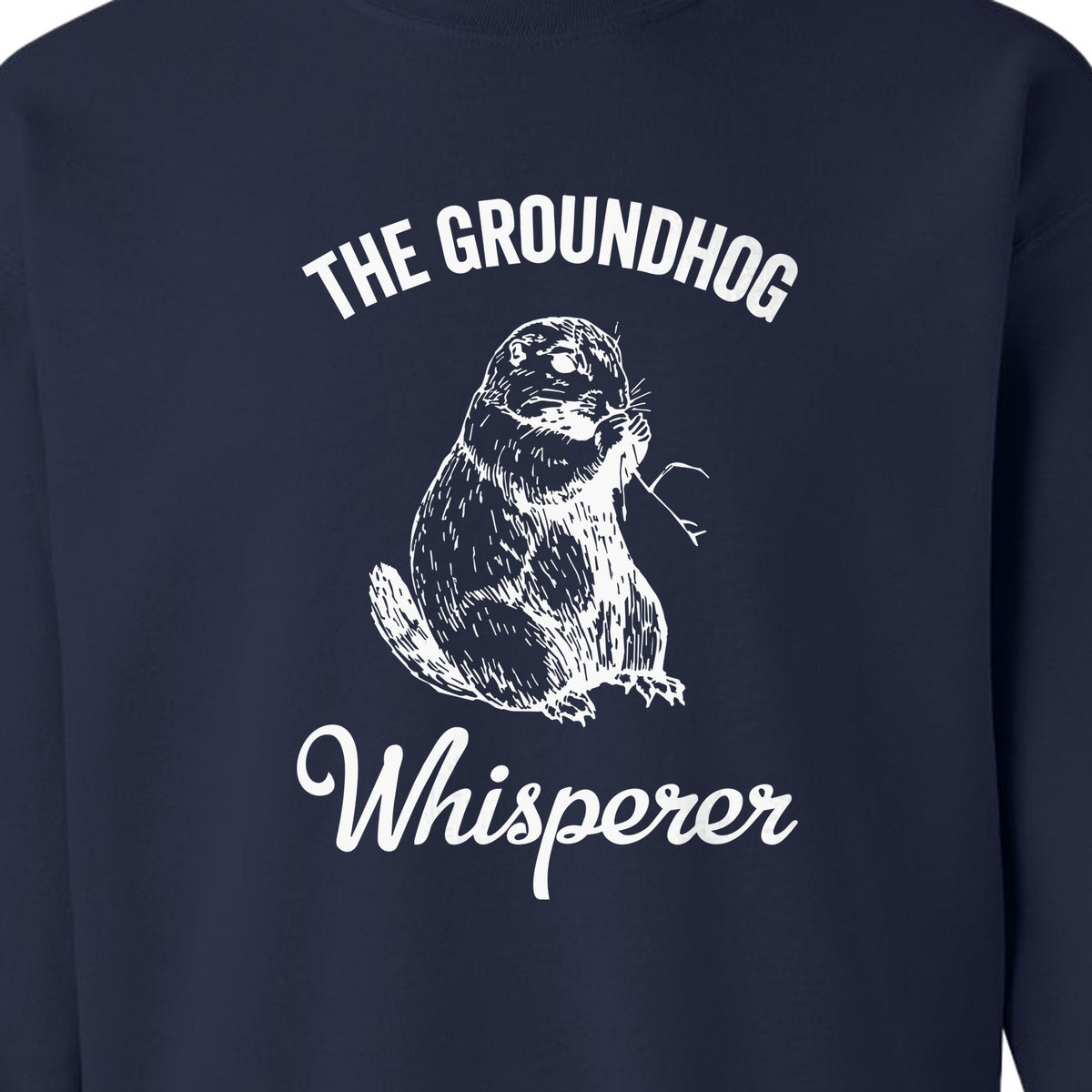 Groundhog Whisperer Sweatshirt, Detailed Sketch Animal Lover Crewneck for Men and Women