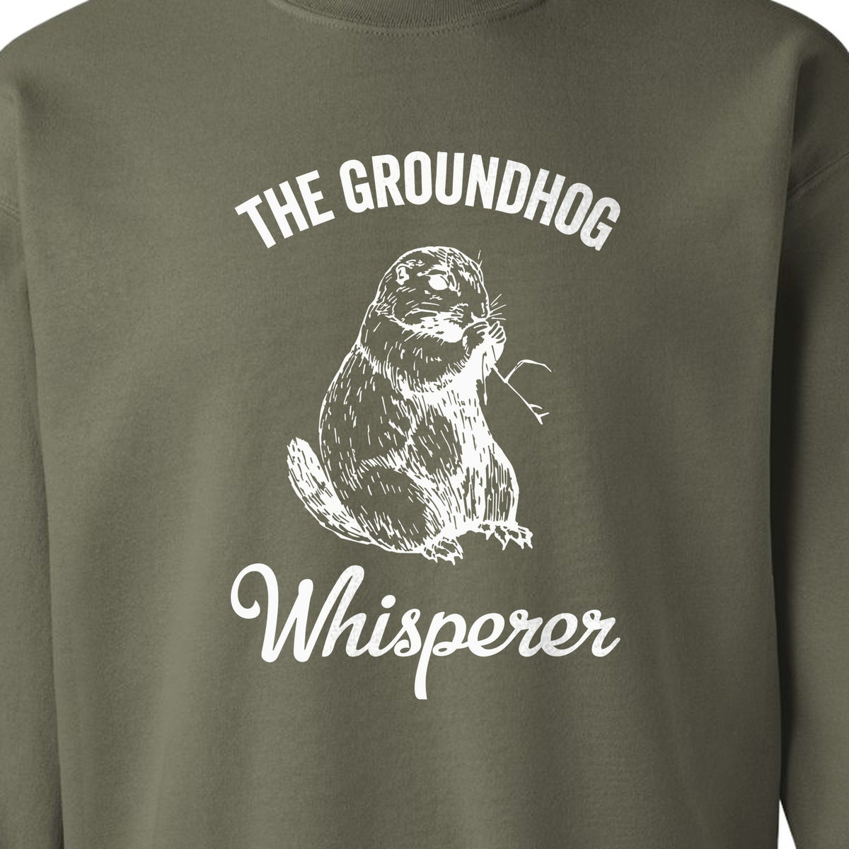 Groundhog Whisperer Sweatshirt, Detailed Sketch Animal Lover Crewneck for Men and Women