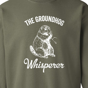 Groundhog Whisperer Sweatshirt, Detailed Sketch Animal Lover Crewneck for Men and Women