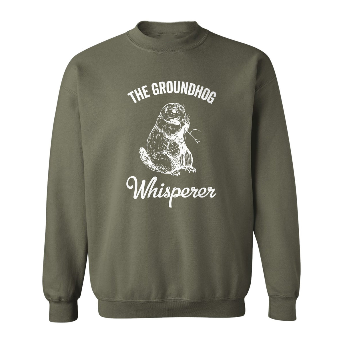 Groundhog Whisperer Sweatshirt, Detailed Sketch Animal Lover Crewneck for Men and Women