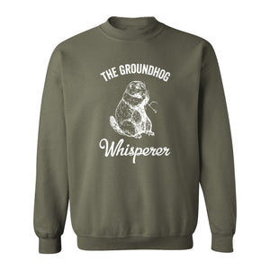 Groundhog Whisperer Sweatshirt, Detailed Sketch Animal Lover Crewneck for Men and Women