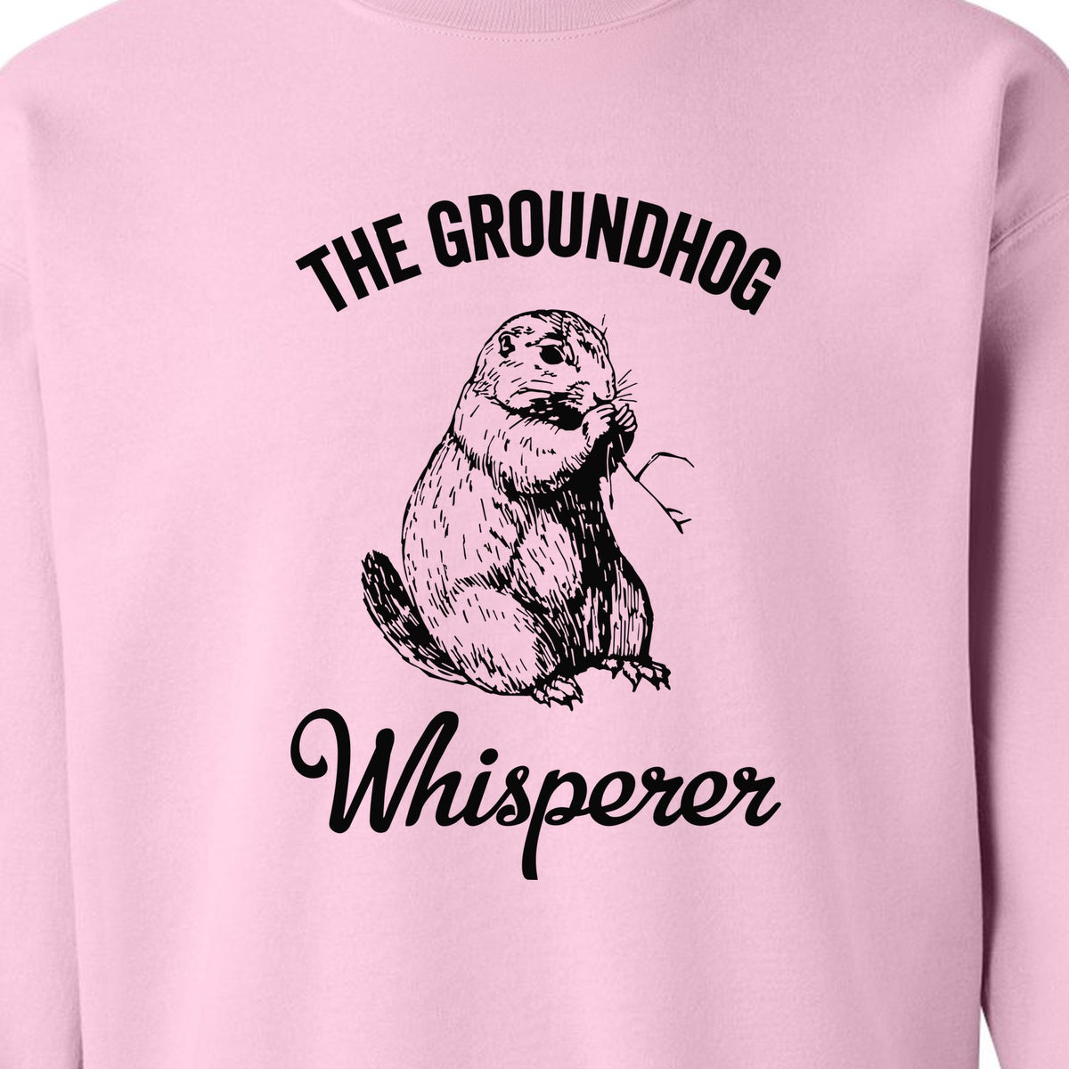 Groundhog Whisperer Sweatshirt, Detailed Sketch Animal Lover Crewneck for Men and Women