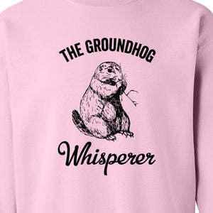 Groundhog Whisperer Sweatshirt, Detailed Sketch Animal Lover Crewneck for Men and Women