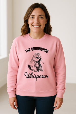 Groundhog Whisperer Sweatshirt, Detailed Sketch Animal Lover Crewneck for Men and Women