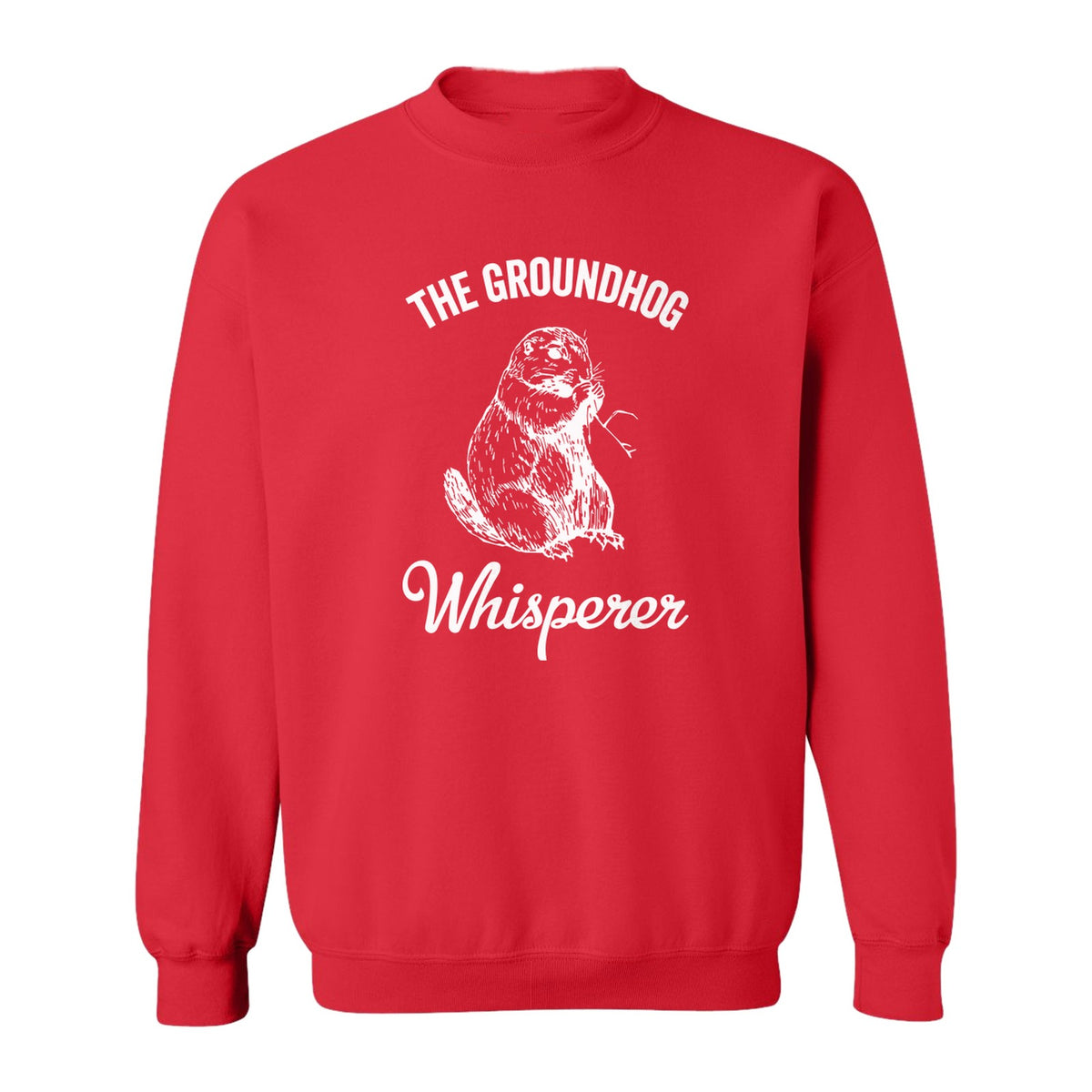 Groundhog Whisperer Sweatshirt, Detailed Sketch Animal Lover Crewneck for Men and Women