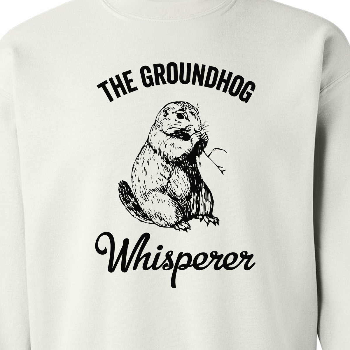 Groundhog Whisperer Sweatshirt, Detailed Sketch Animal Lover Crewneck for Men and Women