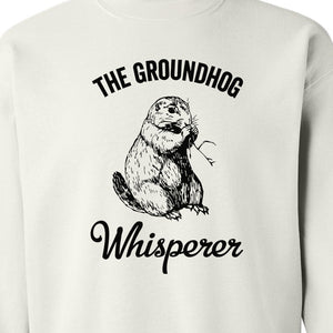 Groundhog Whisperer Sweatshirt, Detailed Sketch Animal Lover Crewneck for Men and Women