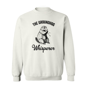 Groundhog Whisperer Sweatshirt, Detailed Sketch Animal Lover Crewneck for Men and Women