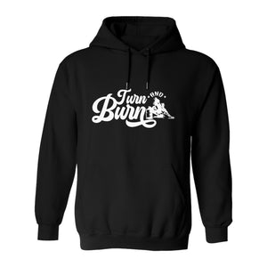 Barrel Racing Hoodie, Turn and Burn Equestrian Pullover for Rodeo Riders and Horse Lovers