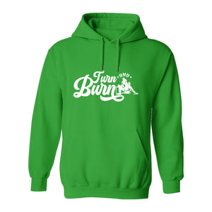 Barrel Racing Hoodie, Turn and Burn Equestrian Pullover for Rodeo Riders and Horse Lovers